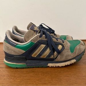 RARE Adidas Originals ZX 600 LTED 2008 Sz 10 653996 Green Metallic Gold Sneakers